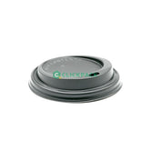 Set Capac plastic pentru pahar carton bautura calda - negru - 8oz